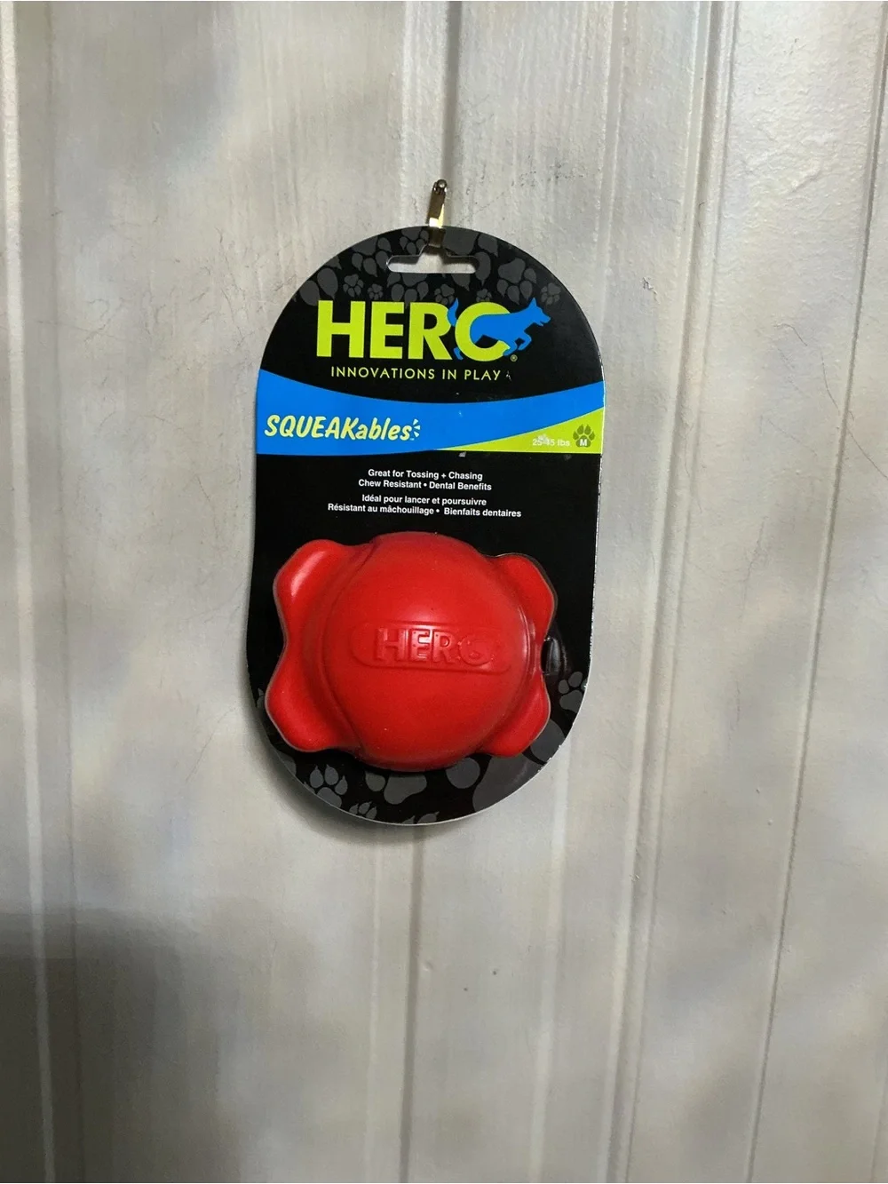 Brand New Caitec Hero Squeakables Widget Disc Floatable Red 3”